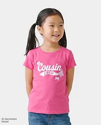 Baby And Toddler Girls Cousin Crew Graphic Tee
