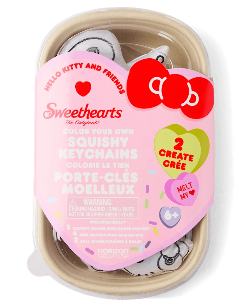 Hello Kitty® x Sweethearts® DIY Squishy Keychain Set