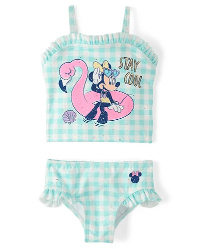 Toddler Girls Minnie Mouse™ Gingham Tankini Swimsuit