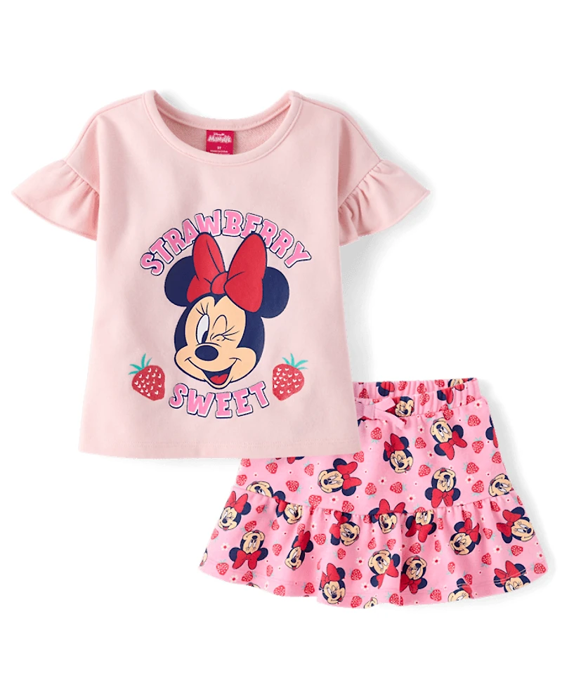 Toddler Girls Minnie Mouse™ Strawberry 2-Piece Outfit Set