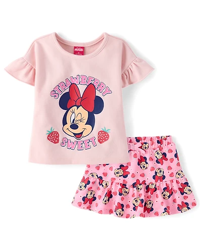 Toddler Girls Minnie Mouse™ Strawberry 2-Piece Outfit Set