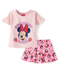 Toddler Girls Minnie Mouse™ Strawberry 2-Piece Outfit Set