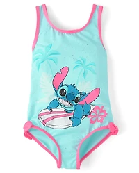 Girls Stitch™ Surfboard One Piece Swimsuit