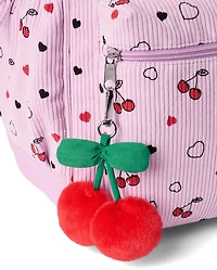 Girls Cherry Corduroy Backpack
