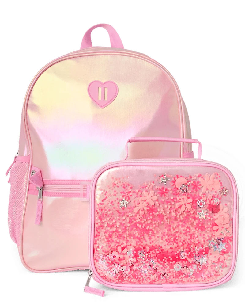 Girls Shimmer Shakey Backpack 2-Piece Set