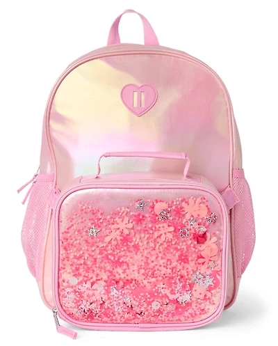 Girls Shimmer Shakey Backpack 2-Piece Set