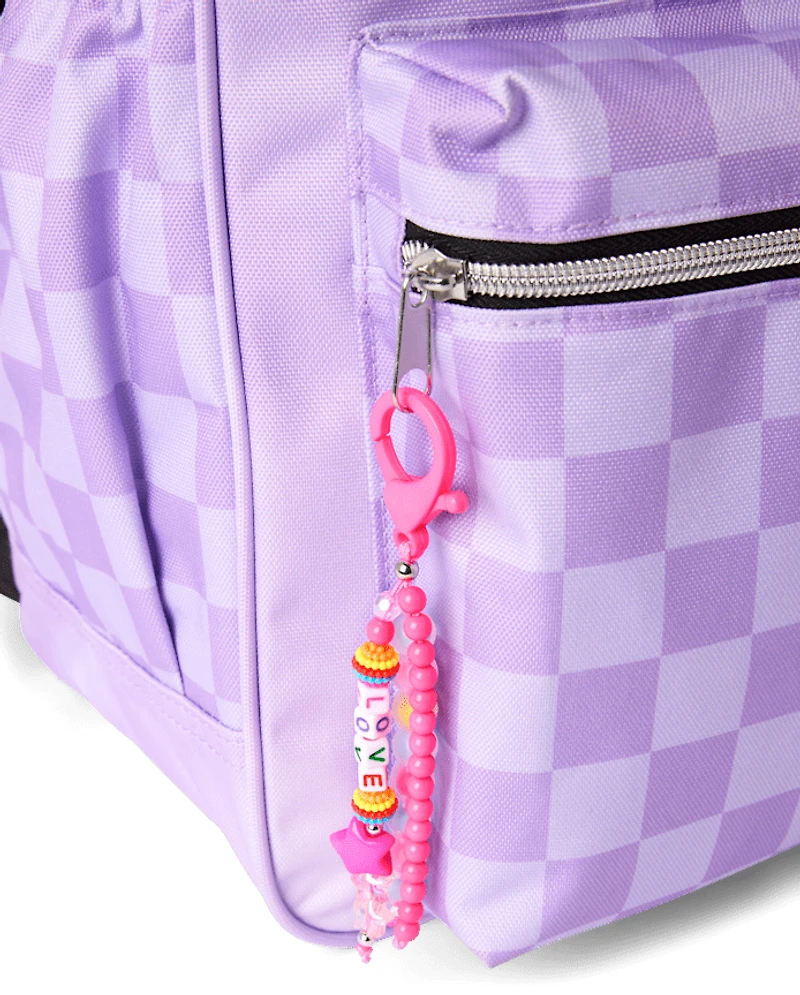 Girls Friendship Bracelet Checkered Backpack