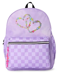 Girls Friendship Bracelet Checkered Backpack