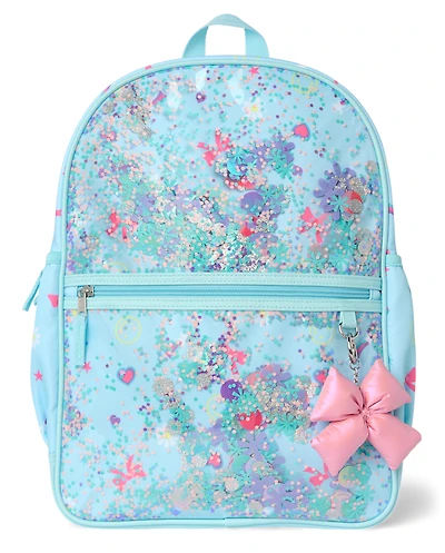 Girls Shakey Glitter Backpack