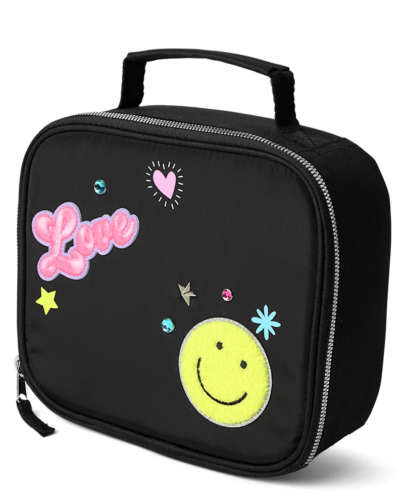 Girls Embroidered Patch Lunchbox