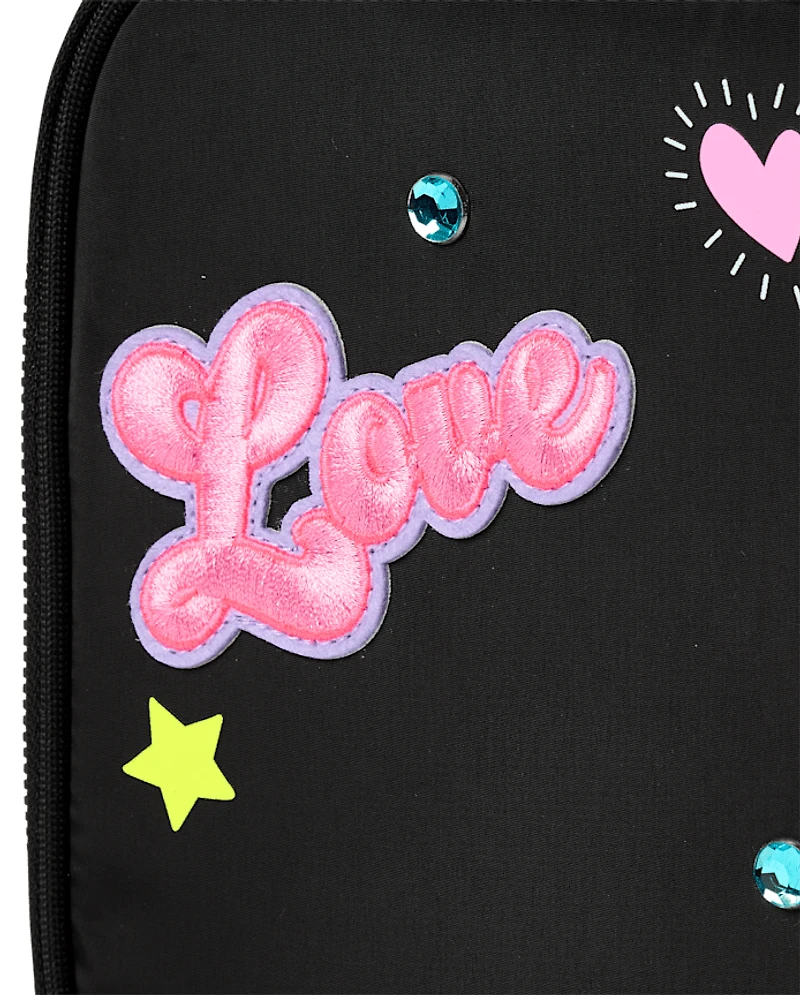 Girls Embroidered Patch Lunchbox