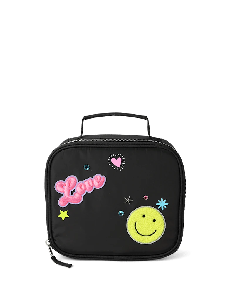 Girls Embroidered Patch Lunchbox