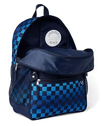 Boys Checkered Backpack 2-Piece Set