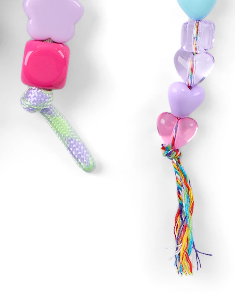 Girls Beaded Happy Bag Charm