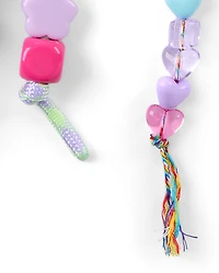 Girls Beaded Happy Bag Charm