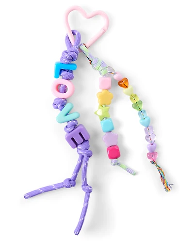 Girls Beaded Happy Bag Charm