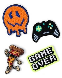 Lot de 4 écussons brodés de jeux vidéo pour garçons