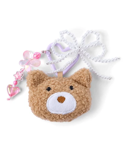 Girls Bear Plush Bag Charm