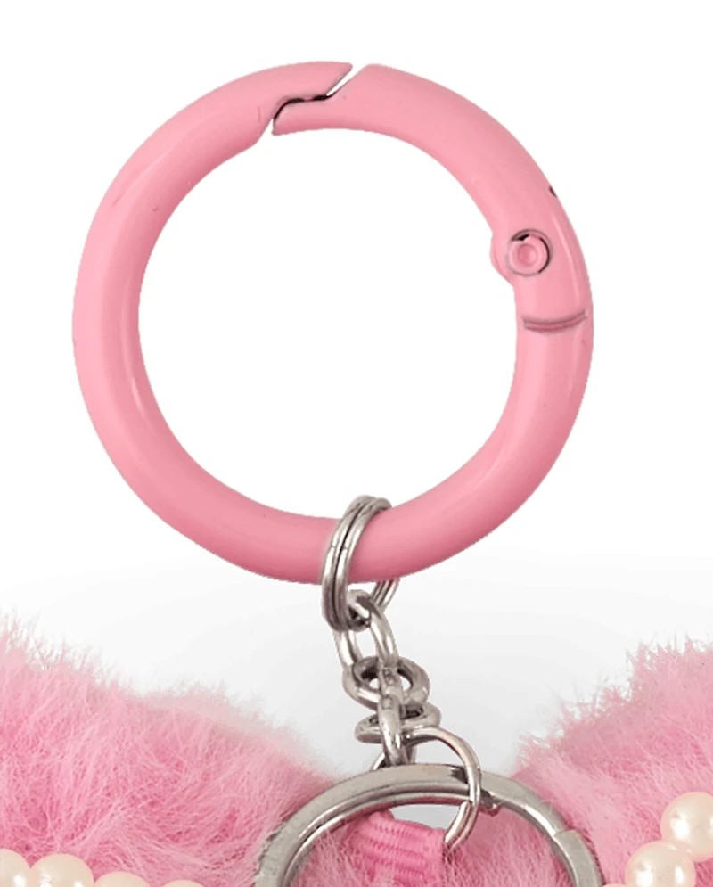 Girls Heart Plush Bag Charm