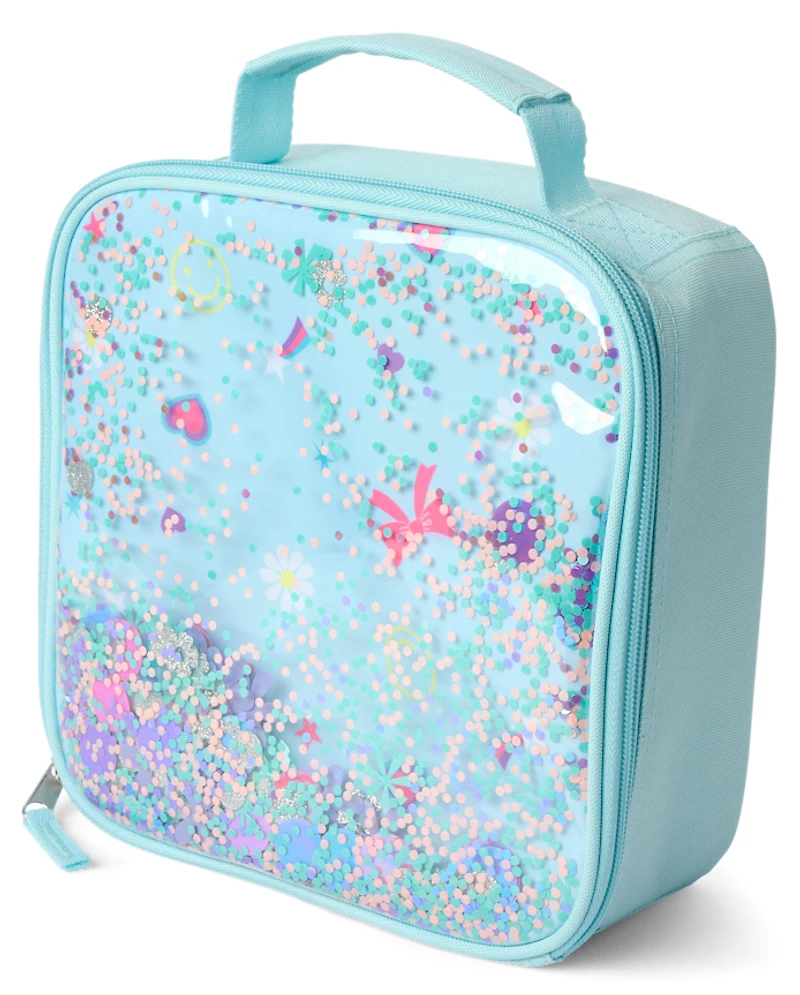 Boîte à lunch à paillettes tremblantes pour filles