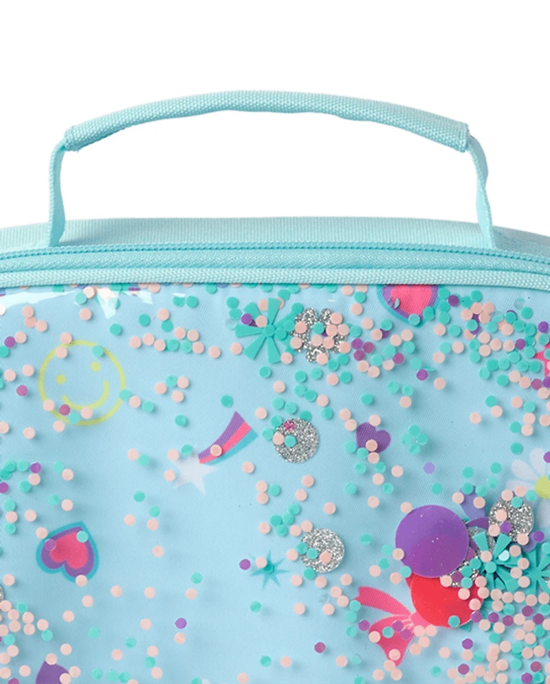 Boîte à lunch à paillettes tremblantes pour filles