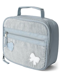 Girls Embroidered Heart Corduroy Lunchbox
