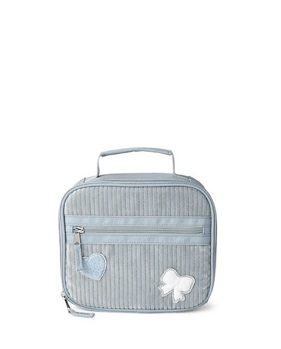 Girls Embroidered Heart Corduroy Lunchbox