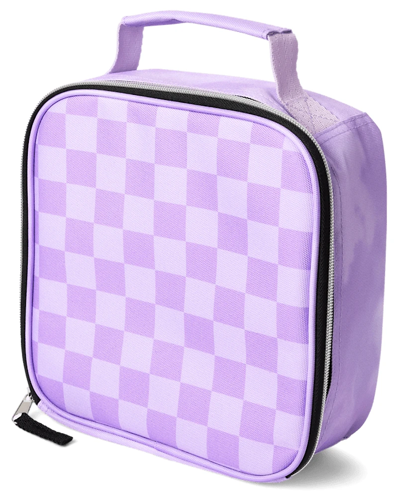 Boîte à lunch à carreaux pour filles