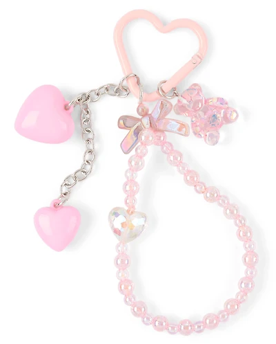 Girls Heart Bag Charm