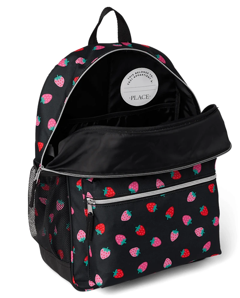 Girls Strawberry Backpack