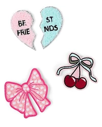 Girls Embroidered BFF Patch 4-Pack