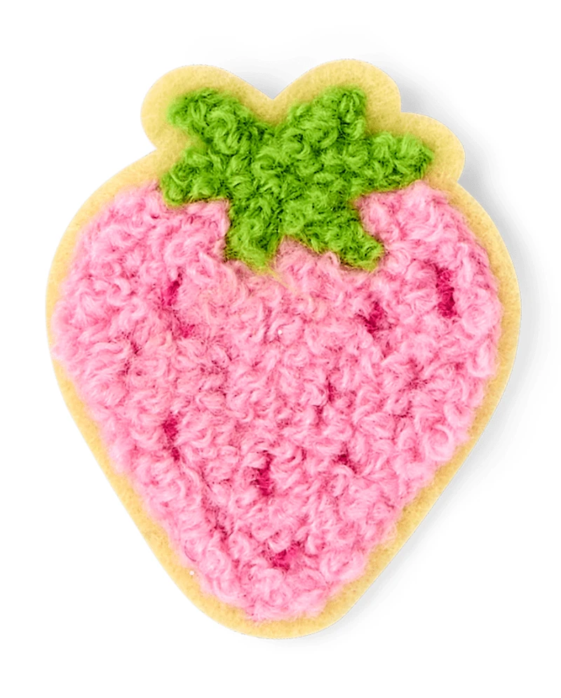 Girls Embroidered Food Patch 4-Pack