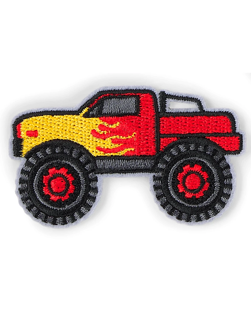 Boys Embroidered Racecar Patch 4-Pack