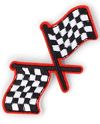 Boys Embroidered Racecar Patch 4-Pack