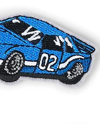 Boys Embroidered Racecar Patch 4-Pack