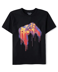 Boys Video Game Controller Drip Graphic Tee