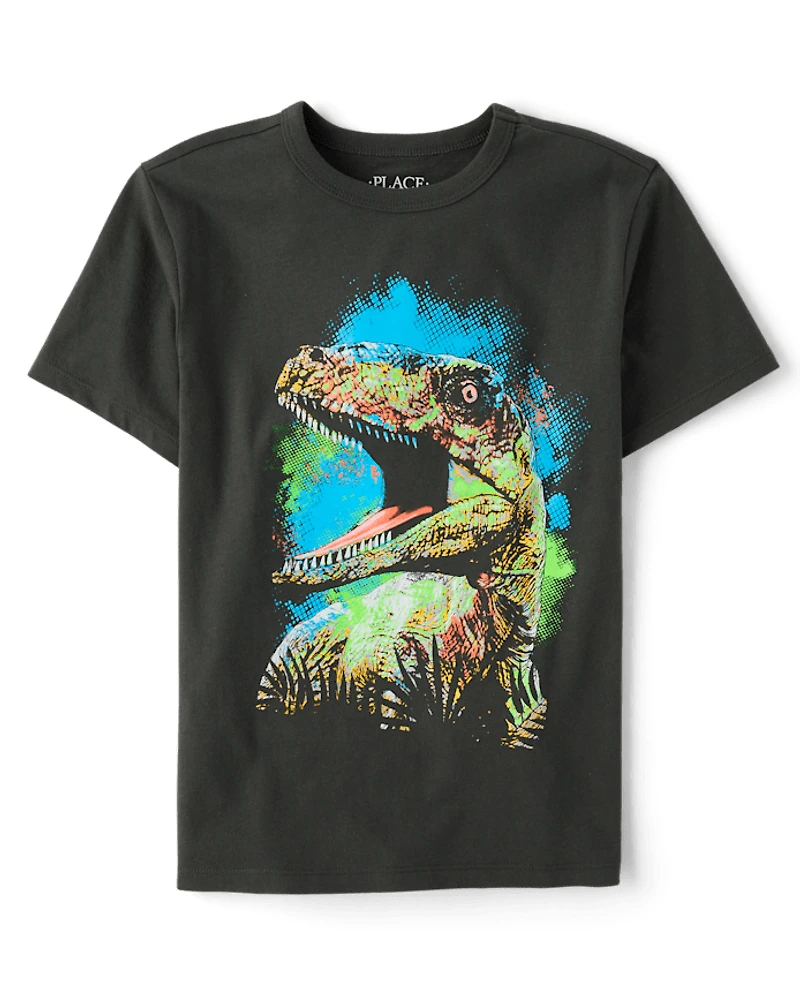 Boys Dino Head Graphic Tee