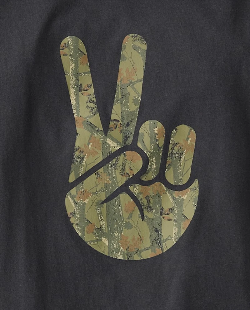 Boys Peace Sign Graphic Tee