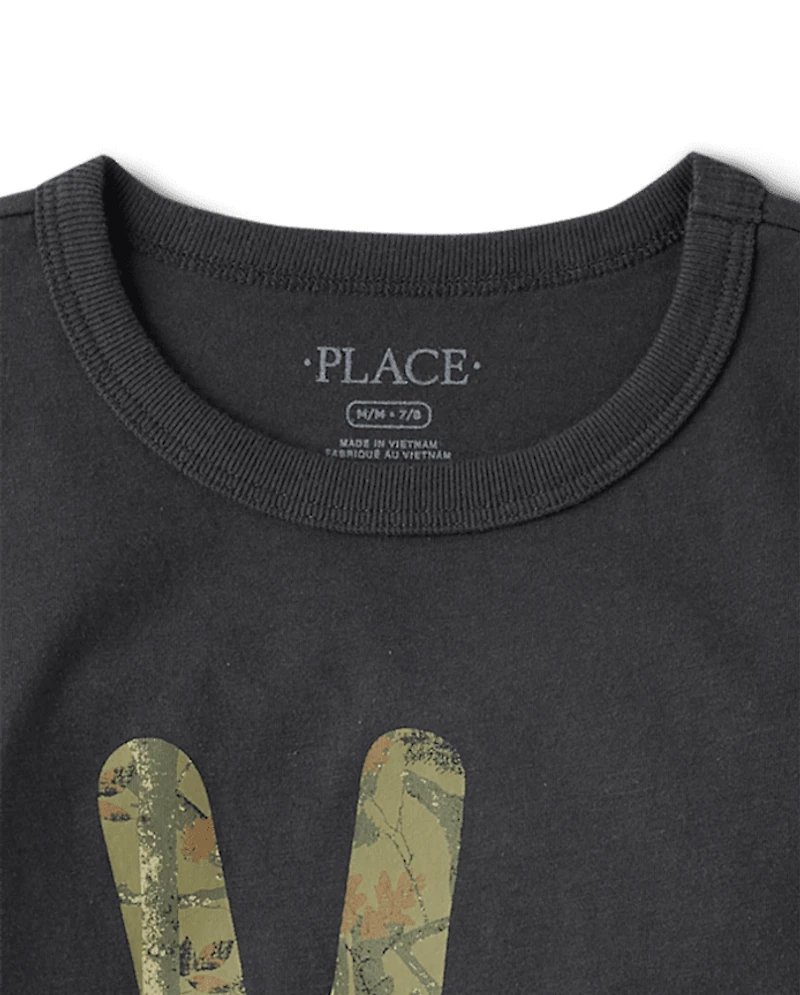 Boys Peace Sign Graphic Tee