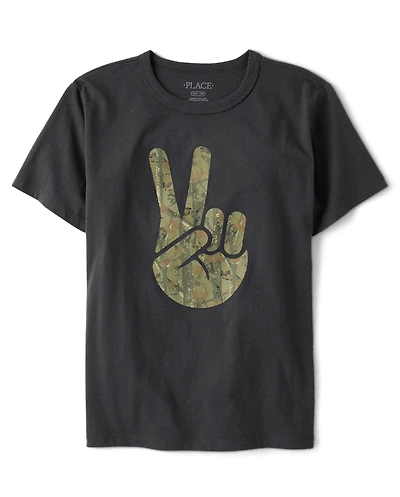 Boys Peace Sign Graphic Tee