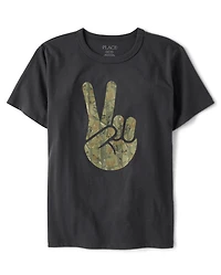 Boys Peace Sign Graphic Tee