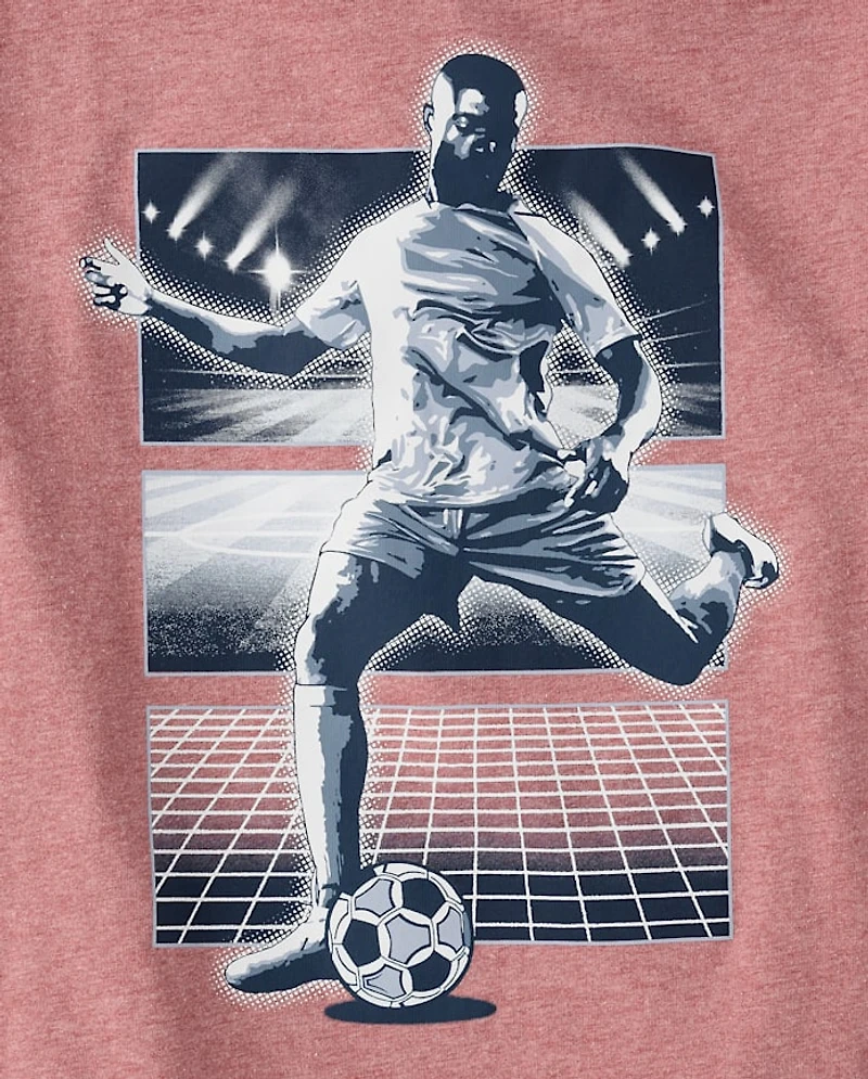 Boys Soccer Player Graphic Tee