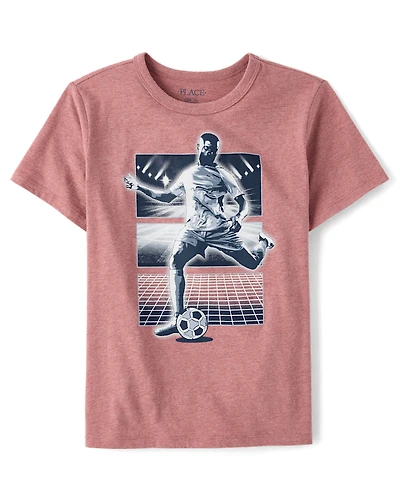 Boys Soccer Player Graphic Tee