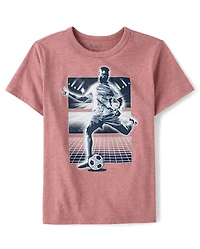 Boys Soccer Player Graphic Tee