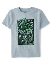T-shirt à motif tortue pour garçon