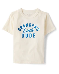 Baby And Toddler Boys Grandpa's Little Dude Graphic Tee