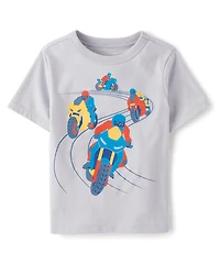 Baby And Toddler Boys Motorcycle Graphic Tee