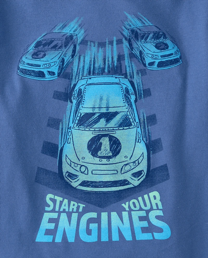 Baby And Toddler Boys Racecar Graphic Tee
