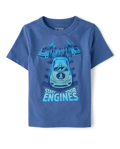 Baby And Toddler Boys Racecar Graphic Tee