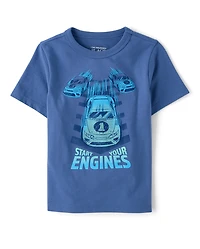 Baby And Toddler Boys Racecar Graphic Tee